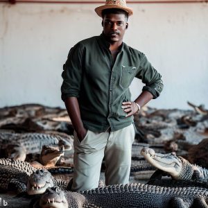 Crocodile farm in South Africa