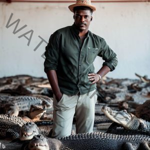 Crocodile farm in South Africa