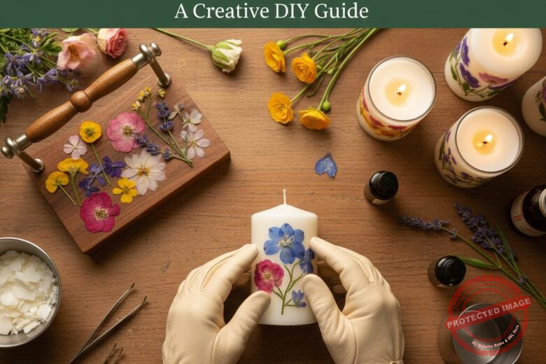 Make Your Own Pressed Flower Candles