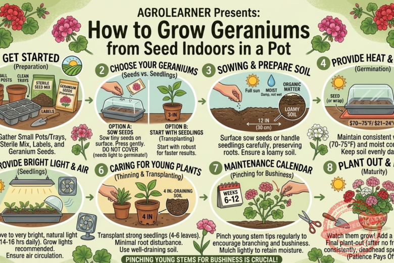 How to Grow Geraniums from Seed Indoors in a Pot