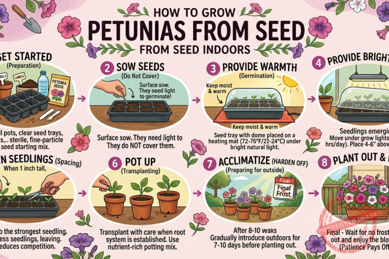How to Grow Petunias from seed indoors