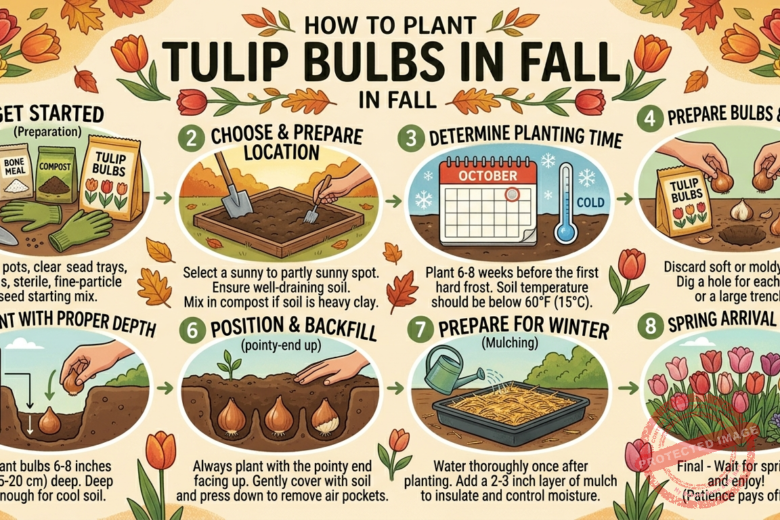 How to Plant Tulip Bulbs in Fall